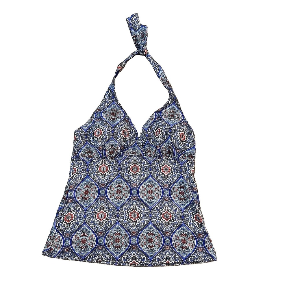 Coolibar Women's Tankini‎ Top Large UPF50 Halter Paisley